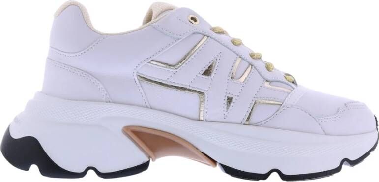Nubikk Ross Trek White Leather Gold Lage sneakers online kopen