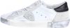 Philippe Model Sneakers uomo prsx low man foxy lamine blanc/argent prlu.ma02 online kopen