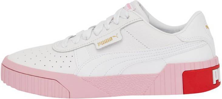 Puma Cali Sneakers in wit met roze White-pale pink - Vindjeschoen.nl