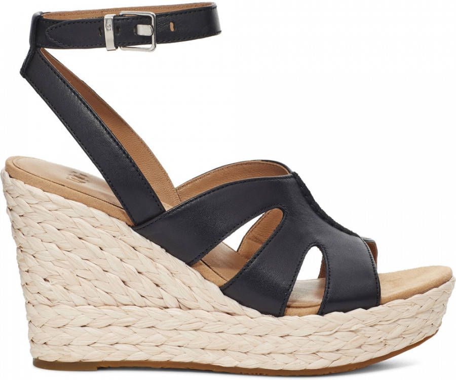 Ugg Careena wedge sandals , Zwart, Dames online kopen