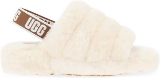 Ugg Fluff Yeah slipper met logo voor Dames in White,, Other online kopen
