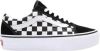 Vans Old Skool Platform Checkerboard Sneakers , Zwart, Dames online kopen