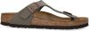 Birkenstock Gizeh Birko Flor Nubuck Sandals , Grijs, Dames online kopen