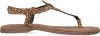 Lazamani 75.611 leren sandalen panterprint bruin online kopen