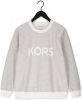 Michael Kors 9828 logo print tonal sweater bone beige online kopen