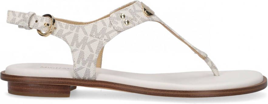 Michael Kors Mini Logo Printed Sandals , Beige, Dames online kopen