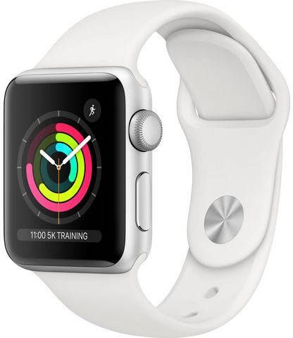 Apple Watch Series 3 gps, aluminium kast met sportbandje 38 mm 
