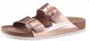 Birkenstock Slippers ARIZONA SFB in smalle schoenwijdte, metallic look, met soft voetbed online kopen