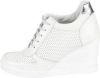Sneakers met sleehak in wit van heine online kopen