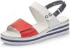 Rieker Casual Flat Sandals , Wit, Dames online kopen