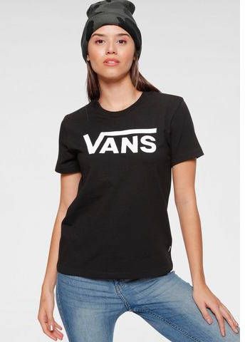 Vans Flying V Logo T Shirt Dames Black/White Dames online kopen