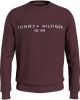 Tommy Hilfiger Regular Fit Sweatshirt ronde halsdonkerrood, Effen online kopen