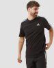 Adidas performance T shirt korte mouwen en strepen op schouders online kopen