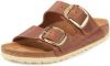 Birkenstock Arizona Big Buckle geolied lederen sandalen , Bruin, Dames online kopen