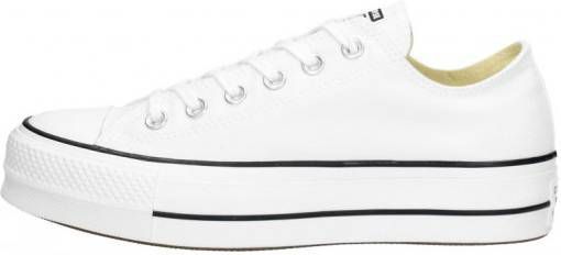 Converse Chuck Taylor All Star Lift Ripple Ox Plateausneakers in wit -  Vindjeschoen.nl