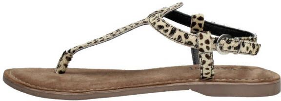 Lazamani 75.611 leren sandalen met panterprint online kopen