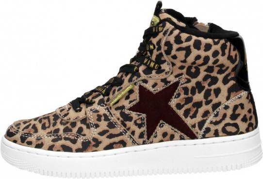 Vingino Lotte Mid Veterboot Meisjes Beige/Bruin/Zwart - Vindjeschoen.nl