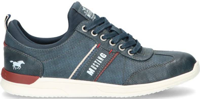 Mustang Veterschoen Heren Blauw/Rood/Wit - Vindjeschoen.nl
