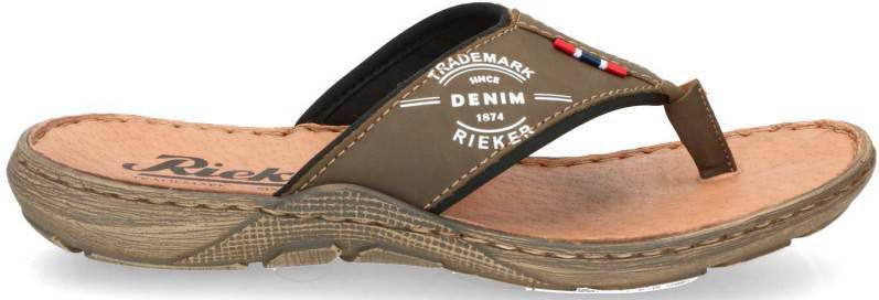 Rieker Heren Slippers Donkerbruin - Vindjeschoen.nl