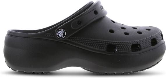Crocs Classic Platform Clog Dames Schoenen Black Leer, Synthetisch online kopen