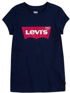 Levis ! Meisjes Shirt Korte Mouw Maat 176 Donkerblauw Katoen online kopen