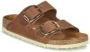 Birkenstock Arizona Big Buckle geolied lederen sandalen , Bruin, Dames online kopen