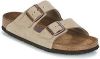 Birkenstock Arizona zachte voetbedden Suede lederen sandalen , Beige, Dames online kopen