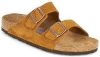 Birkenstock Arizona Soft Footbed Suede Leather Sandals , Bruin, Heren online kopen