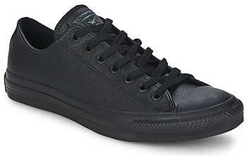 Converse All stars leather laag 135253c Zwart 45 (UK 10,5) - Vindjeschoen.nl