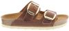 Birkenstock Arizona Big Buckle geolied lederen sandalen , Bruin, Dames online kopen