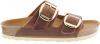 Birkenstock Arizona Big Buckle geolied lederen sandalen , Bruin, Dames online kopen