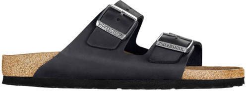 Birkenstock Arizona Oiled Leather Sandals , Zwart, Dames online kopen