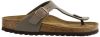 Birkenstock Gizeh Birko Flor Nubuck Sandals , Grijs, Dames online kopen