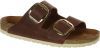 Birkenstock Arizona Big Buckle geolied lederen sandalen , Bruin, Dames online kopen