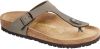 Birkenstock Gizeh Birko Flor Nubuck Sandals , Grijs, Dames online kopen