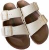 Birkenstock Slippers Mayari regular Birko Flor Nubuck Bruin online kopen