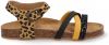 Braqeez Saar Spain leren sandalen bruin/multi online kopen