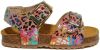 Develab 48272 leren sandalen met panterprint roze/metallic online kopen