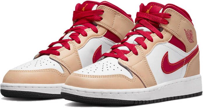 Jordan Air 1 Mid Light Cardinal Curry Sneakers , Beige, Dames online kopen