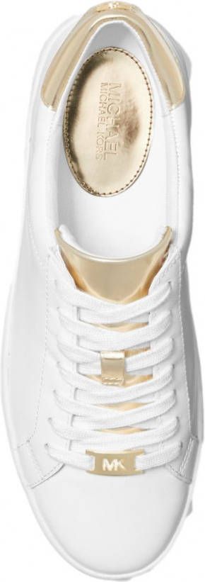 Michael Kors Irving Kanten Witte Gouden Sneaker , Wit, Dames online kopen
