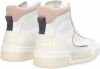 Shabbies Sneakers Mid Top Sneaker Printed Leather Soft Nappa And Suede Wit online kopen