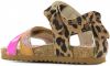 Shoesme BI21S080-A leren sandalen met panterprint bruin online kopen