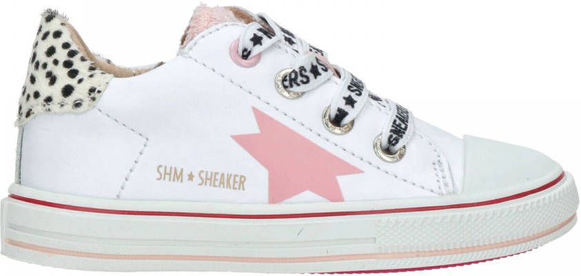 Shoesme ON22S202 A leren sneakers wit/roze online kopen