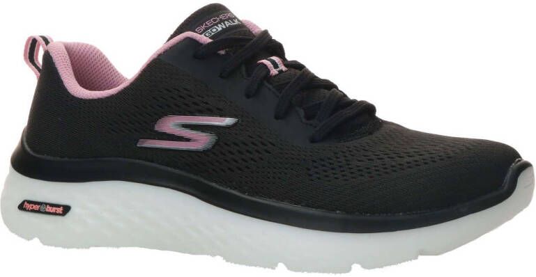 Skechers go walk hyper burst hardloopschoenen zwart/roze dames online kopen