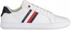 Tommy Hilfiger Essentials Leren sneakers met cupsole in wit online kopen