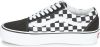 Vans Old Skool Platform Checkerboard Sneakers , Zwart, Dames online kopen