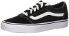 Lage Sneakers Vans ward suede canvas black/white online kopen