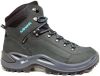 Lowa Renegade II MID GTX Wide Schoen Dames Middengrijs/Turkoois online kopen