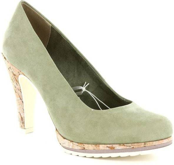 Marco Tozzi dames pumps Khaki - Vindjeschoen.nl