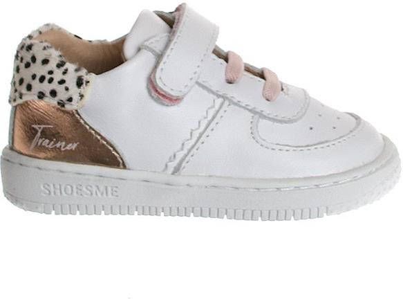 Shoesme BN22S003 F leren sneakers met dierenprint wit/roségoud online kopen